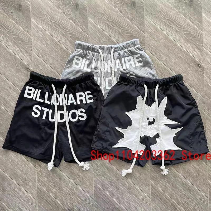 Billionaire Shorts Europe America Hip Hop Trend Mesh Casual Sports Short-pants Men's High Street Outdoor All-match Sweatpants