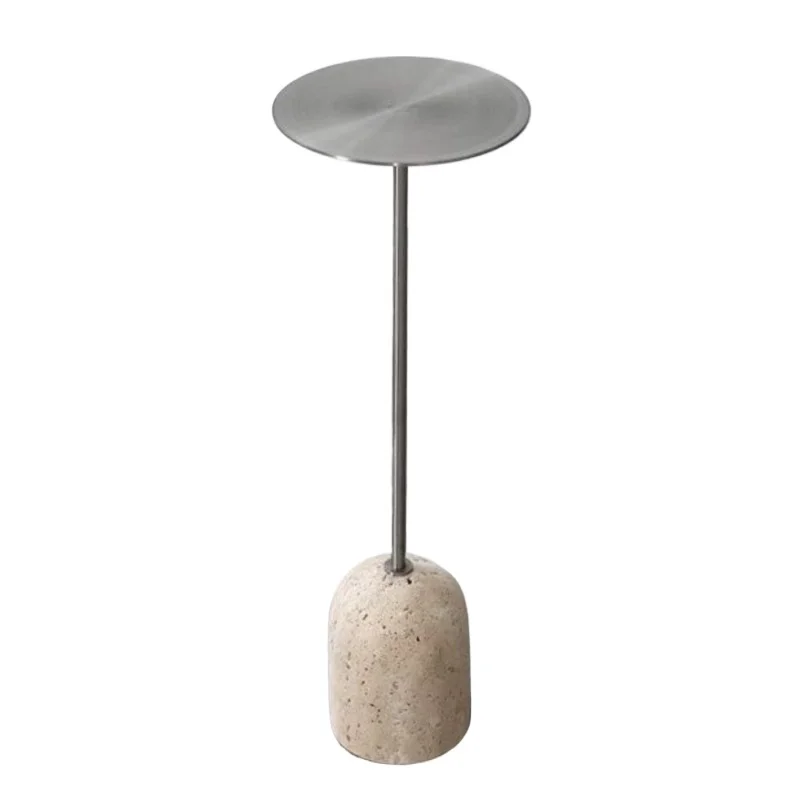 Simplicity mini black side table natural cave stone sofa side small coffee table