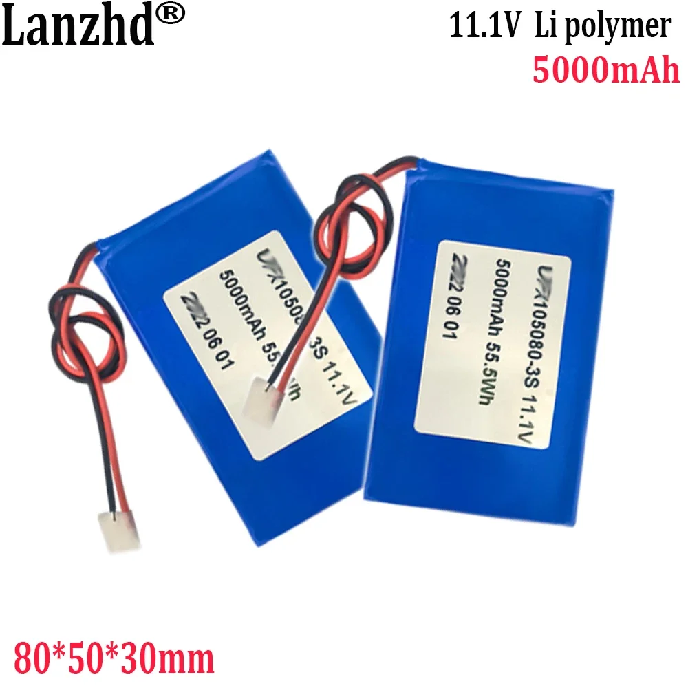 11.1V Li Polymer Lithium battery pack 5000mAh For detector battery pack scanner hand warmer heater battery