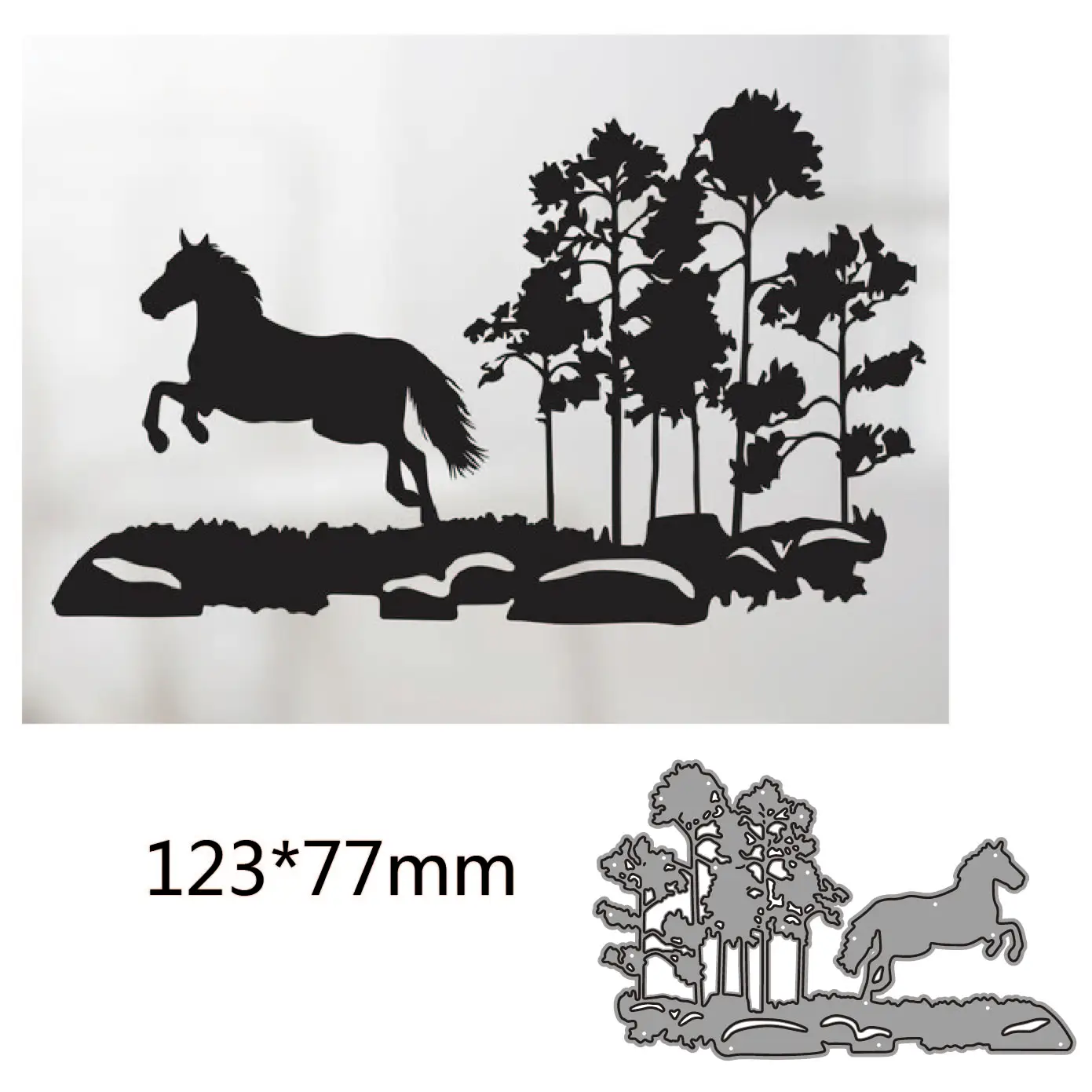 New 2023 Metal Cutting Dies Ranch horse elk diy Scrapbooking Photo Album Decorative Embossing PaperCard Crafts Dies