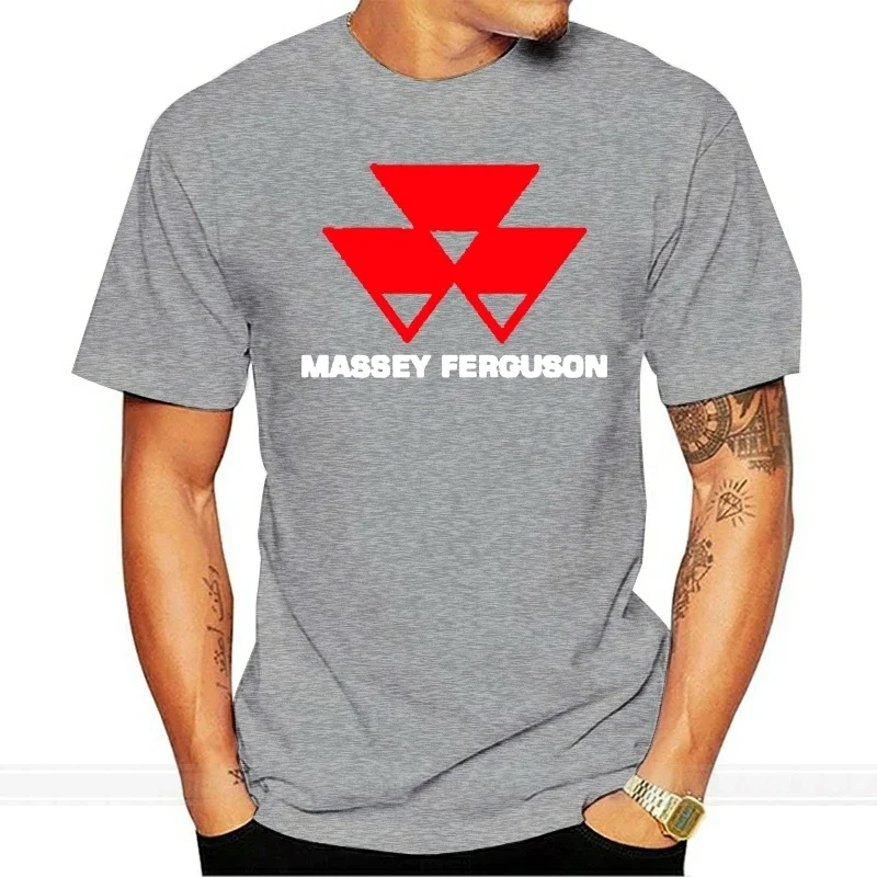 S M L XL  male brand teeshirt men summer cotton t shirt Massey Ferguson Tractors Company Logo Men& Black T-Shirt