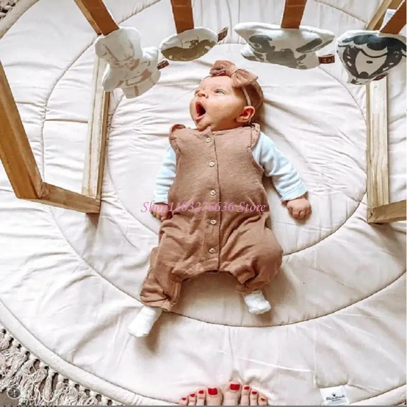 

R6FD Baby Floor Carpet Soft Cotton for Play Mat Rug Crawling Pad Ground Activity Cush