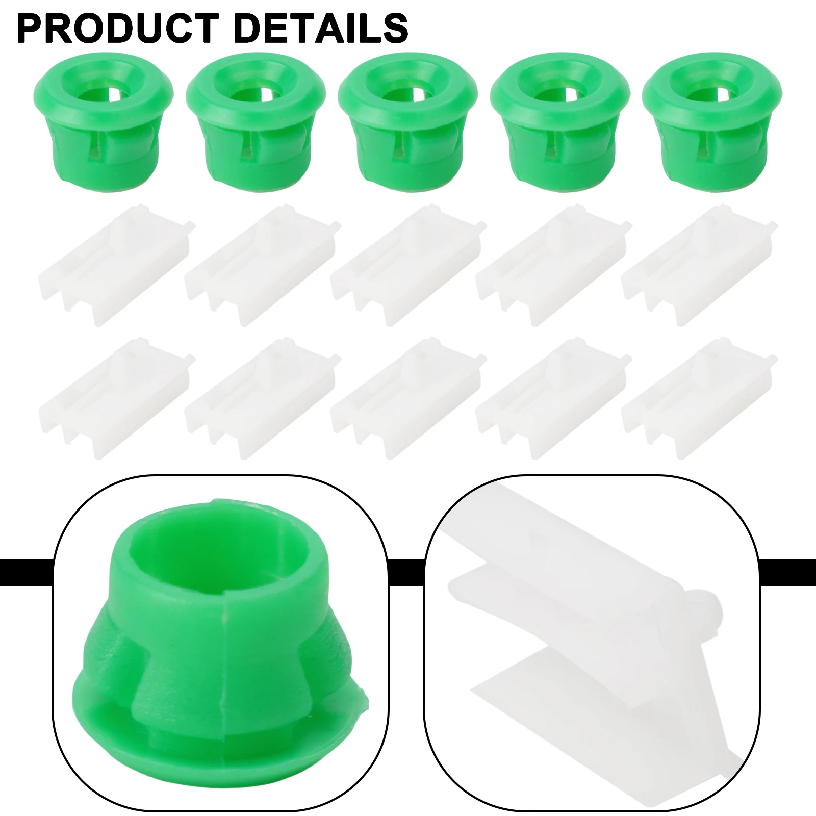 

20Pcs Moulding Clip Car For BMW E36 E46 E90 Green+White PA6 Rocker Panel Side Sill Skirt Parts Replacement Accessories