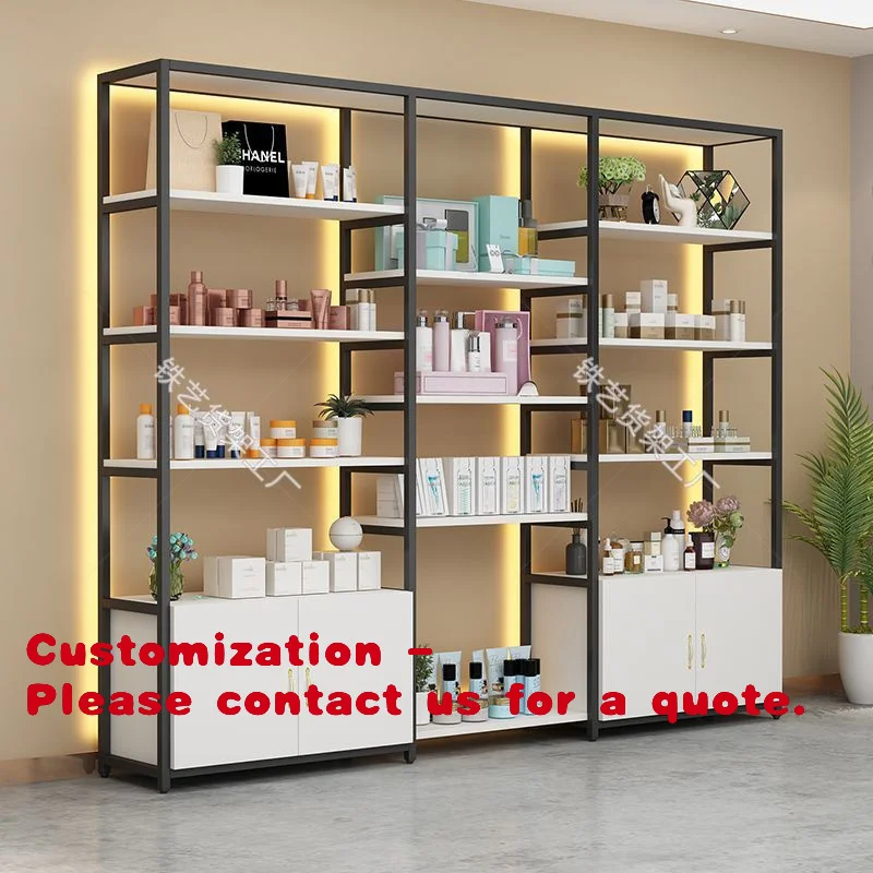 

Стеллаж для демонстрации косметики и товаров для салонов красоты, многоуровневый стеллаж для хранения товаров для беременных, витрина для супермаркетов.