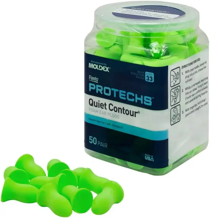 

Foam Ear Plugs 50 Pair, NRR 33 Noise Cancelling for Sleeping, Snoring, Travel, Work, Concerts, Shooting, Made in USA