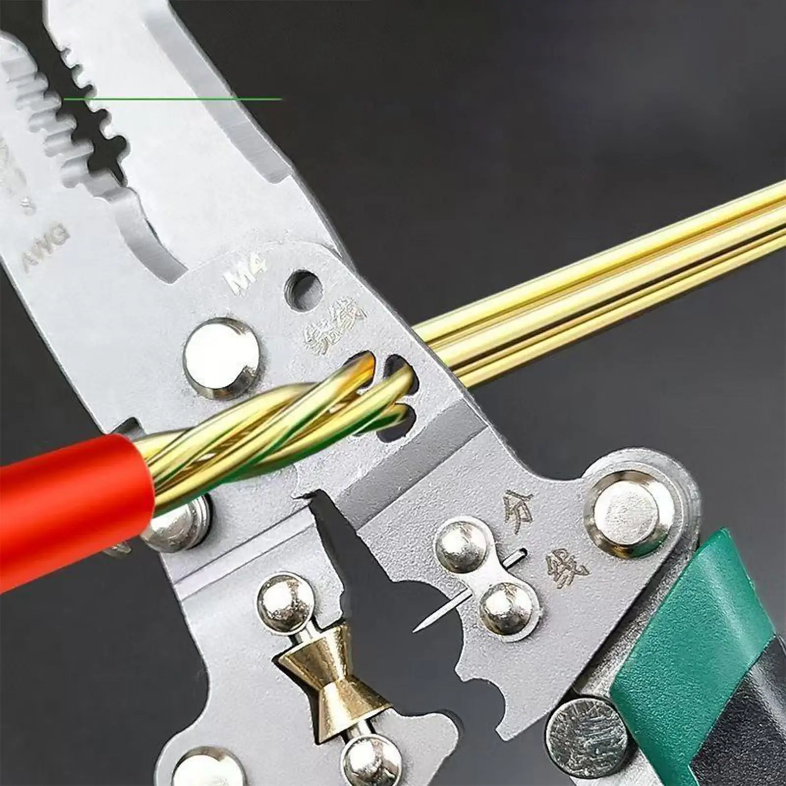 8 In 1 Screwdriver Wire Stripping Pliers Multi-Function Folding Cutting & Pulling Pliers Electrician Repair Tool AC DC Detector