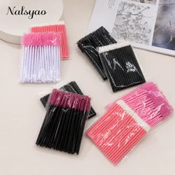 Wholesale 50PCS Disposable Eyebrow Eyelash Brushes 50PCS Lip Brushes Mascara Wand Makeup Applicators Kit Eyelash Extension Brush