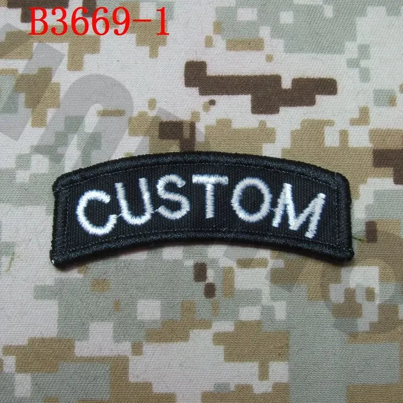 Embroidery Patch Arc Custom Name Tape Text Brand