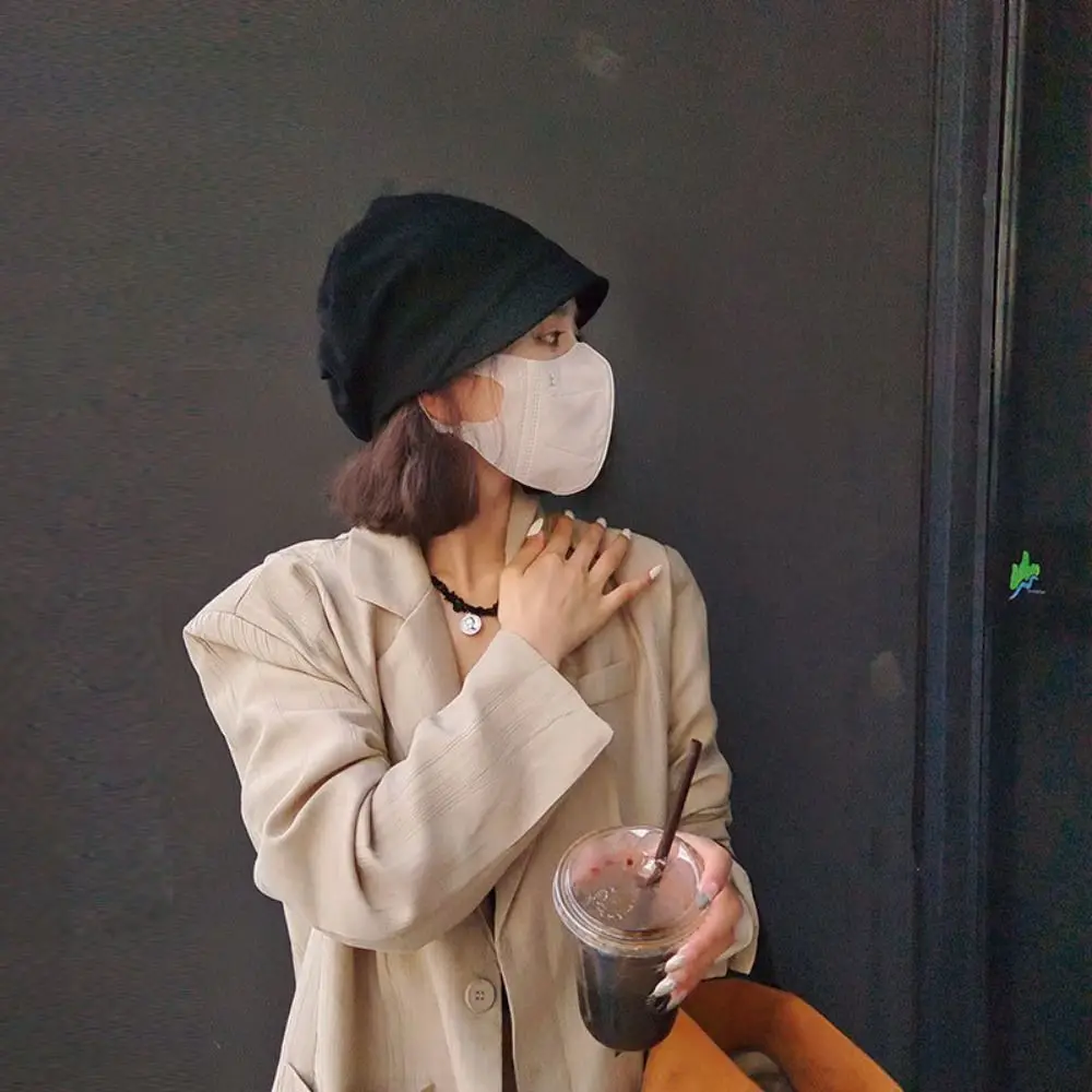 Chemo Cap Effen Kleur Beanie Hoed Gehoorbescherming Warm Houden Slouchy Baggy Caps Dikker Katoenen Skull Cap Unisex