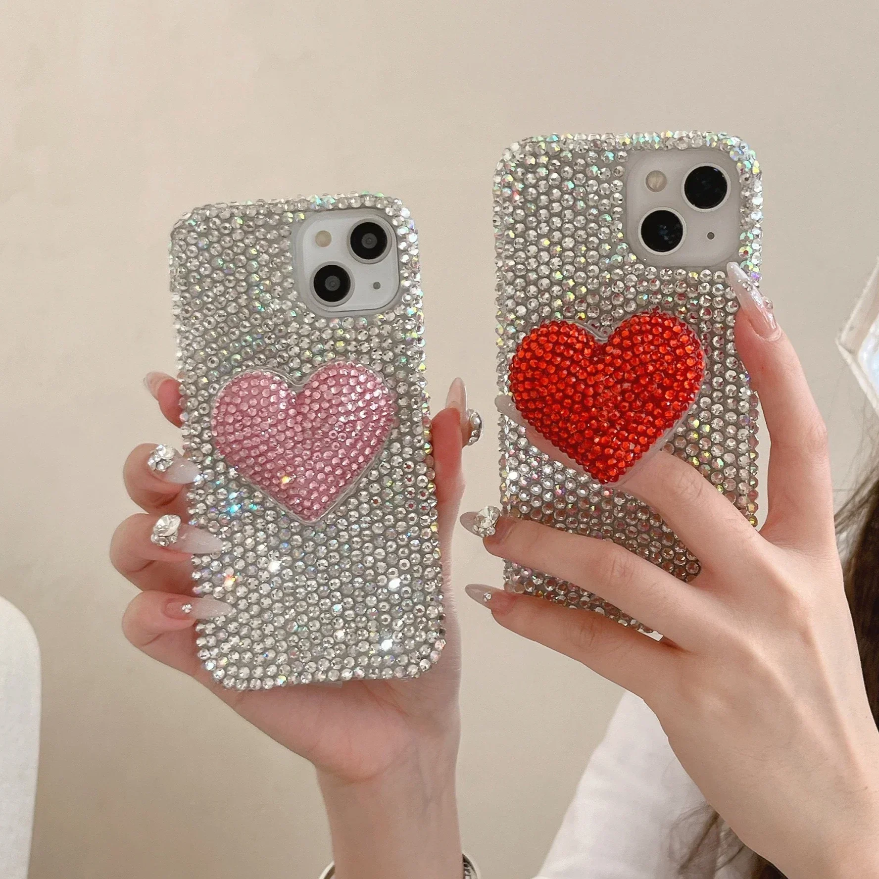 

Luxury Flashing Diamond Three-dimensional Desktop Stand Mobile Phone Case for IPhone 16 Pro Max 16 15 14 13 12 ProMax Phone Case