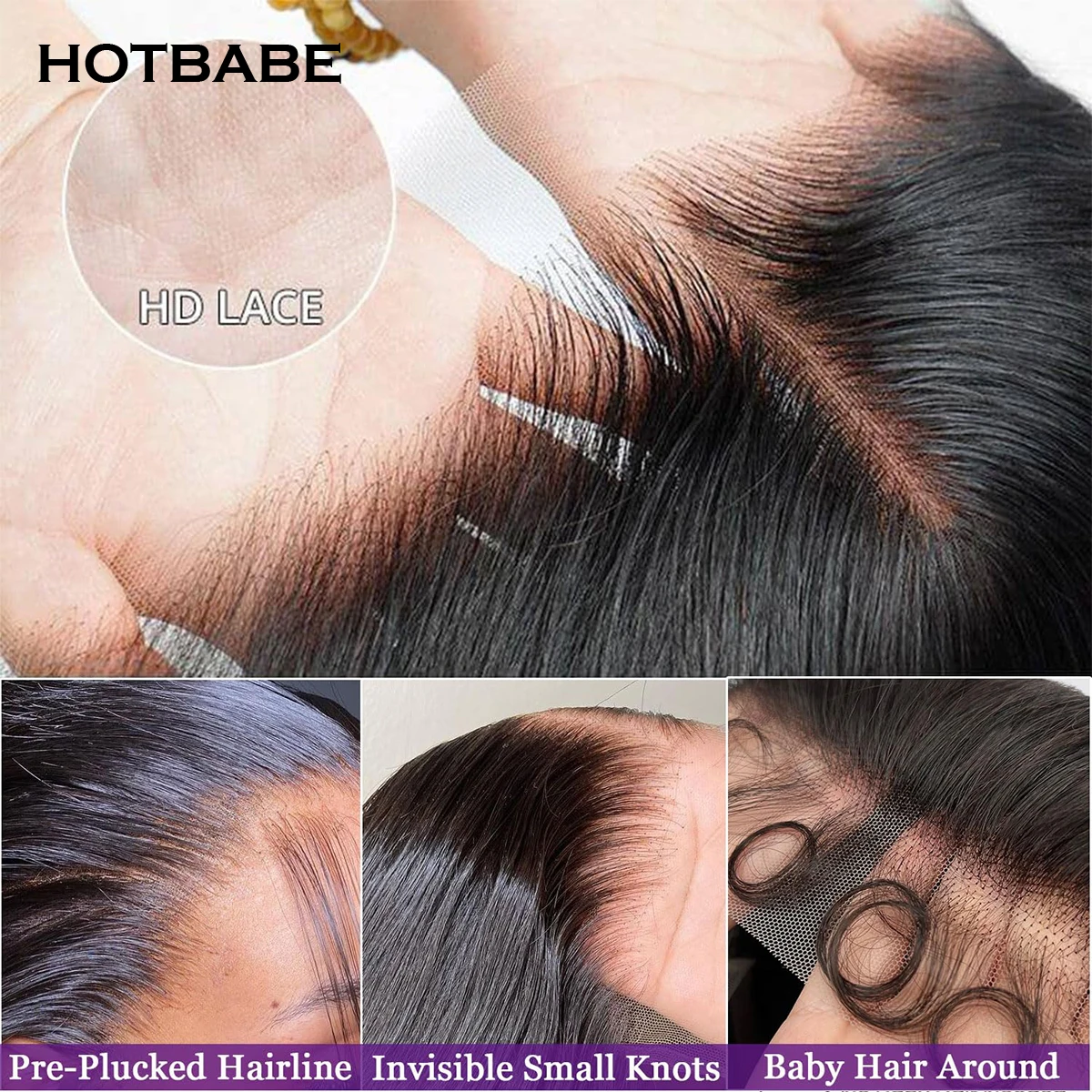 Real HD Lace Frontal Wig For Woman Melt Skins Silky Straight 4×4/5×5 HD Lace Closure Wig Glueless Wigs 13×4 HD Lace Human Hair