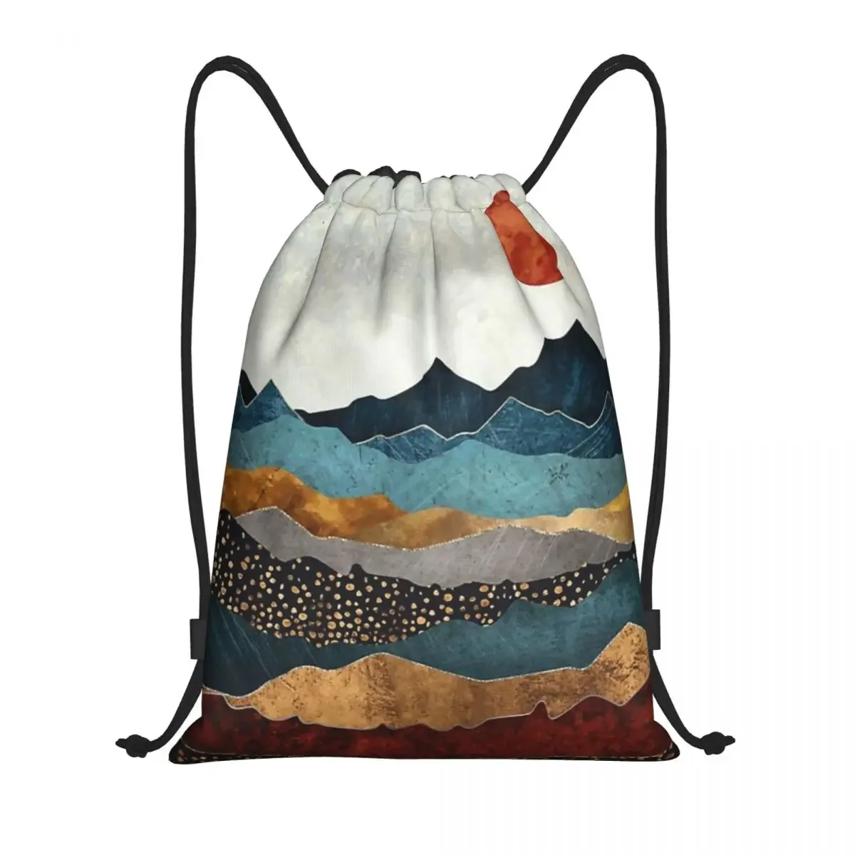 Amber Dusk Drawstring bag Storage Portable Handbags Grocery Shopping Shoulder bags foldable Travel Bag