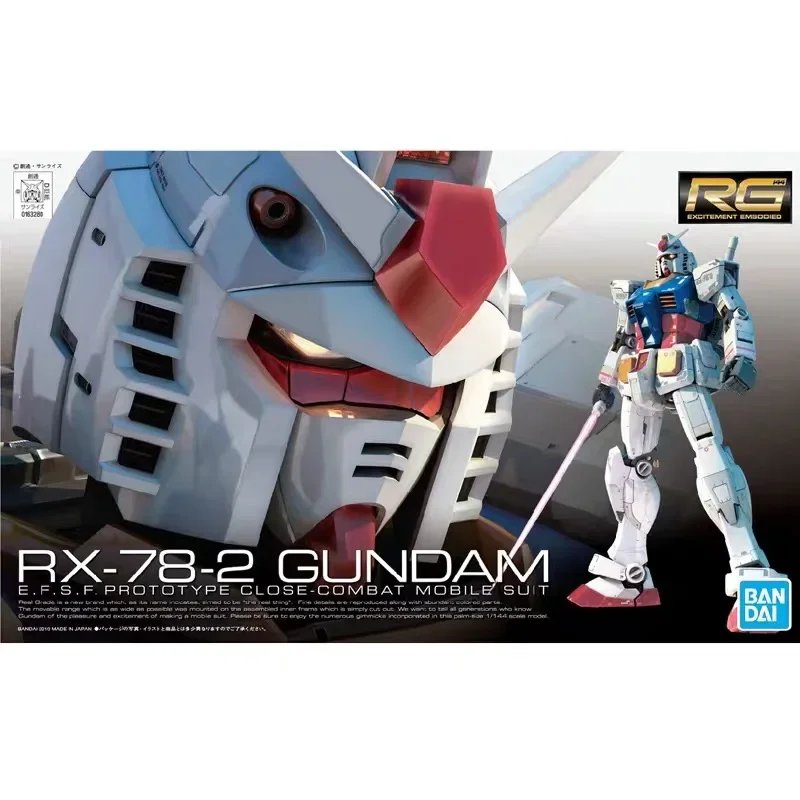 Spot Direct Delivery Bandai Original Anime Collectible GUNDAM Model RG RX-78-2 GUNDAM Action Figure Assembly Toys For Kids