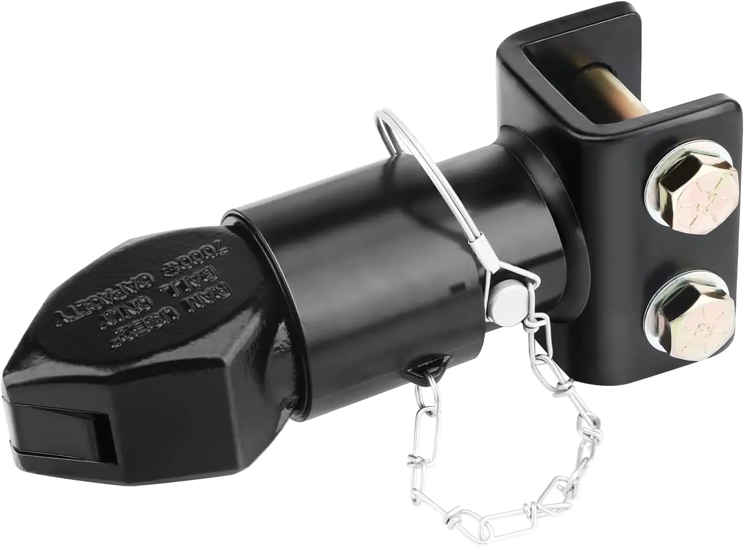 

2-футовый регулируемый соединитель прицепа с креплением на канал, с болтами и гайками, емкостью 7000 фунтов для буксировки на колесах, лодки, кемпера (черный)