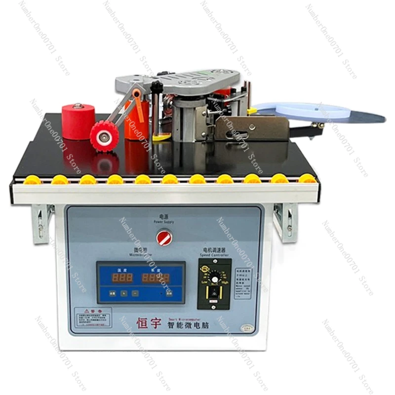 Double tube automatic edge cutting machine, manual edge sealing machine, double-sided adhesive wood processing, 220V