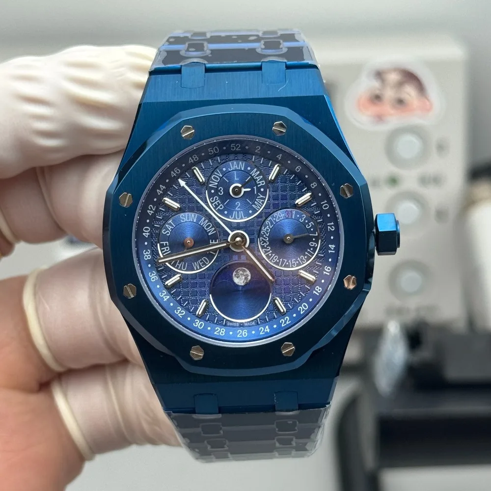 

Наручные часы A+ Top Brand Reissue с универсальным корпусом и дизайном с фазами Луны для мужчин