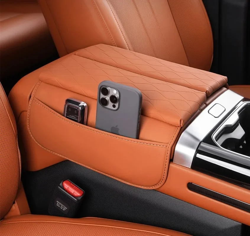 For Jetour G700 2025 2026 Car Armrest Box Height-Adjustable Pad Storage Box Leather Storage Protective Pad Interior Accessories