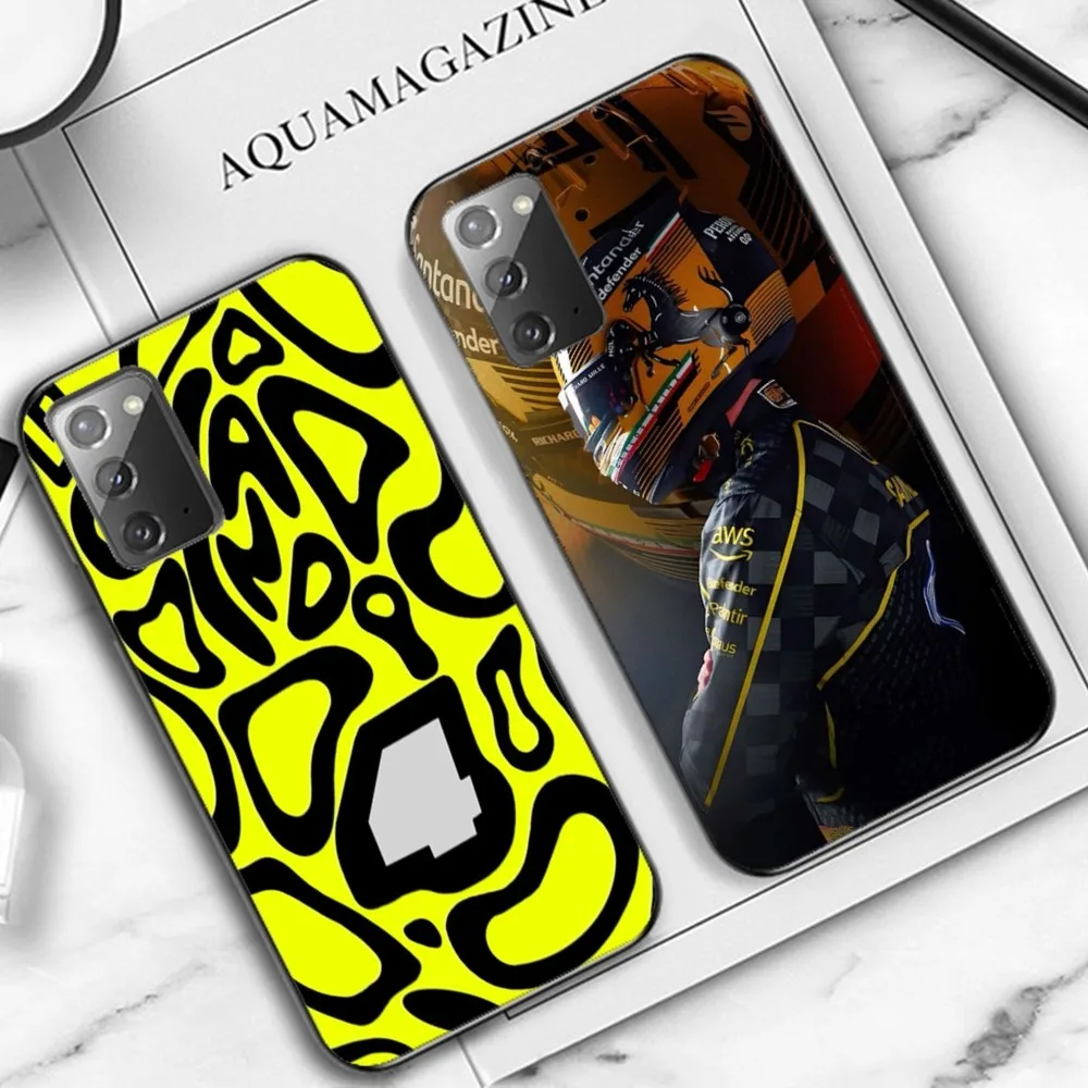 F1 Formula 1 L-Lando Norris Phone Case For Samsung Note 8 9 10 20 pro plus lite M 10 11 20 30 21 31 51 A 21 22 42 02 03