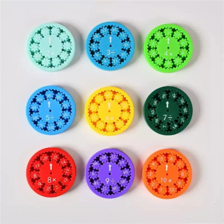 Fidget Roller Spinner giroscópico, juguete de descompresión aritmética con números, División de multiplicación de resta, 1 unidad