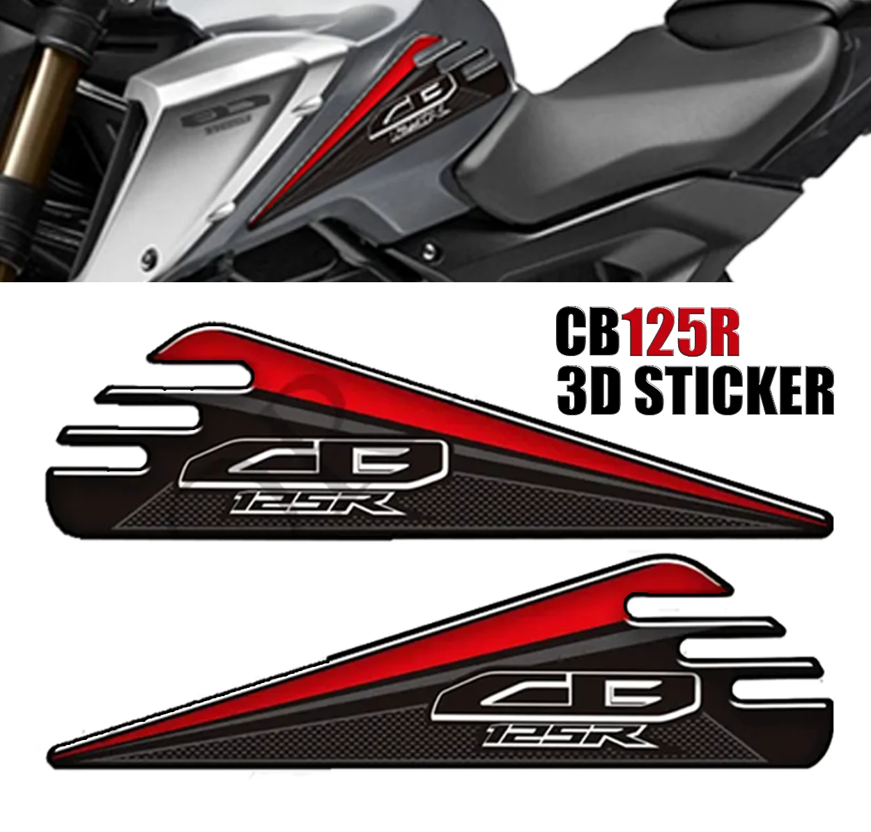 CB125R For Honda CB125R adhesive Side Grips Tank Pad Stickers Gas Fuel Oil Kit Knee Protector  2018 2019 2020 2021 2022