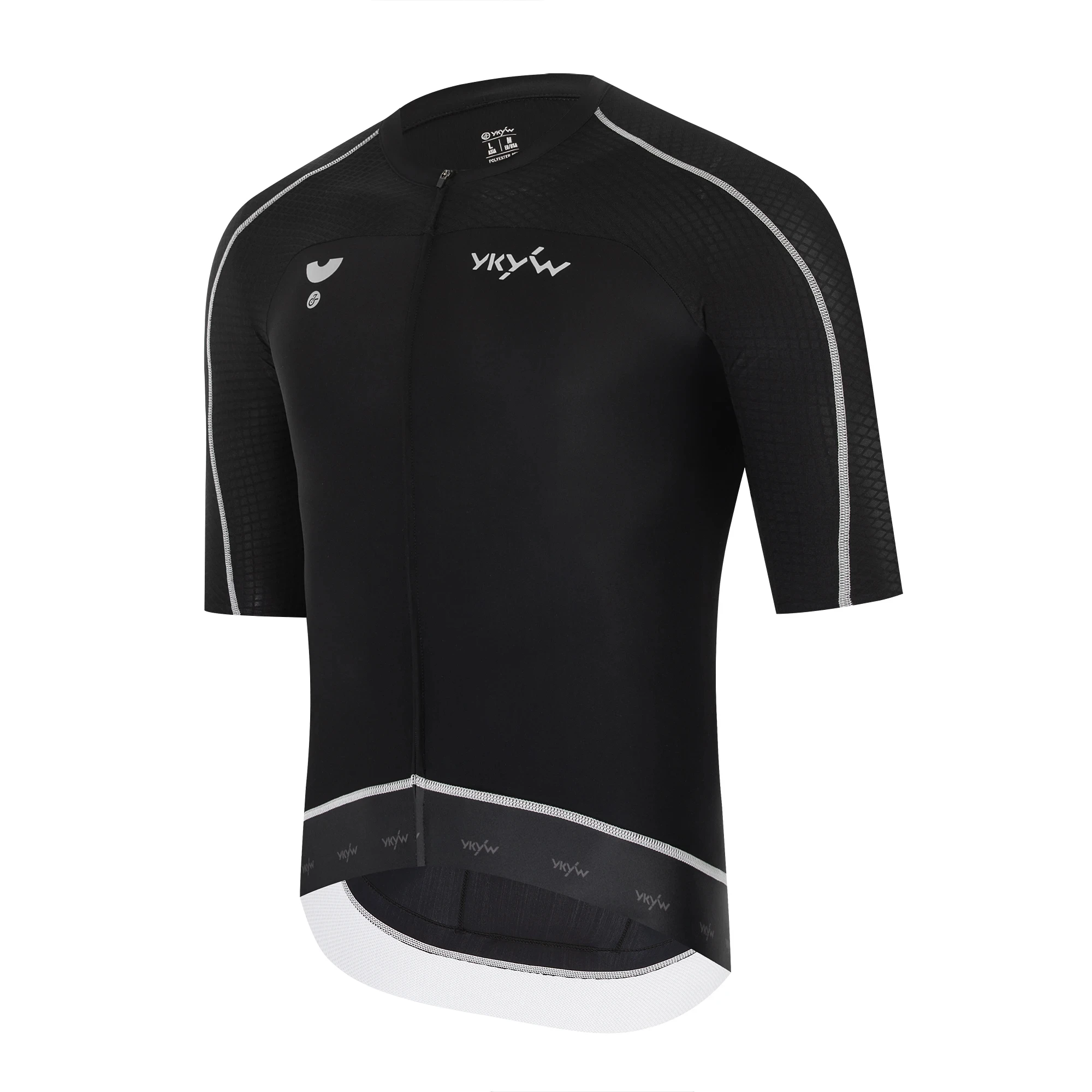 YKYWBIKE Herren Sommer-Radtrikot 3D-Schnitt Raglan-Ärmel Schnelltrocknend Atmungsaktiv Leichtes Rennrad-Trikot Hautfreundliches Oberteil – Detail 40