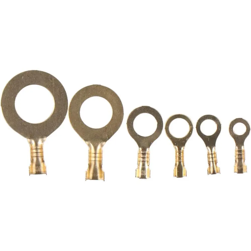 150 шт. M3 M4 M5 M6 M8 M10 Ассортимент медных кольцевых клемм, неизолированные обжимные разъемы для проводов с открытым стволом, медь O-образного типа