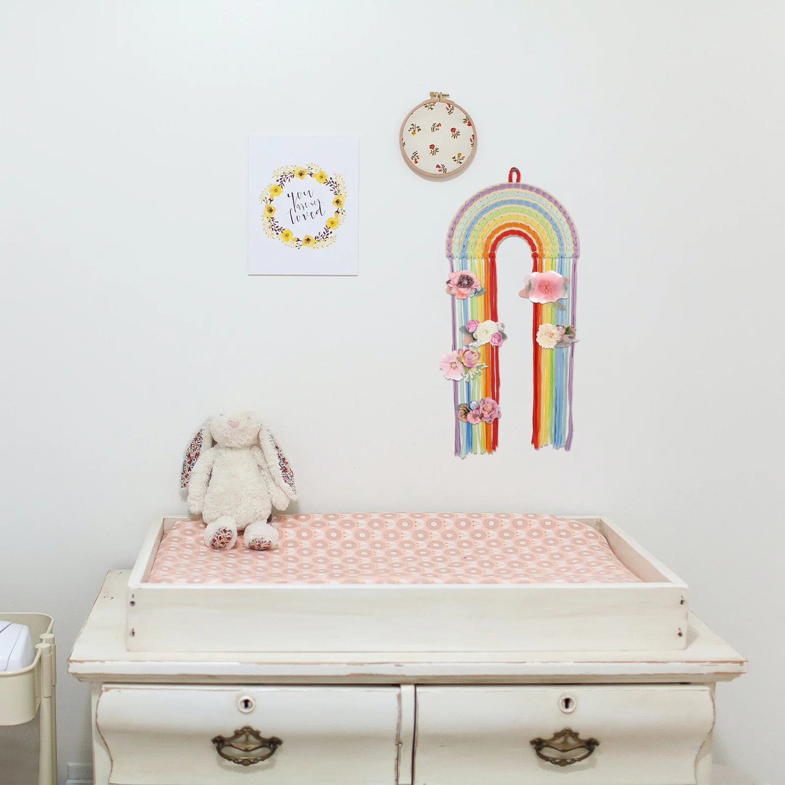 

Rope Mount ganizer Storage Bow ganizer For Girls Hair Bows Rack for Girls Hair Accessories Bow Holder Hairpin Holder