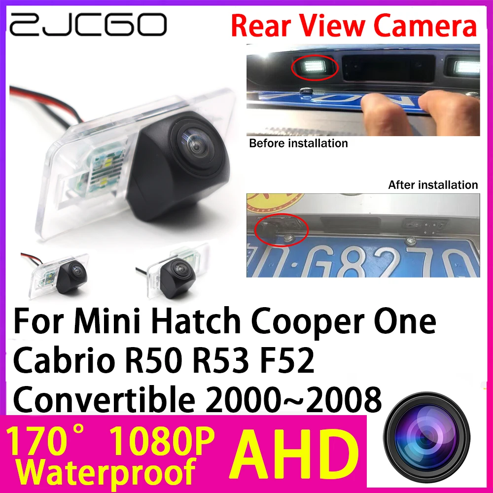 

AHD 1080P Reverse Rear View Camera Night Vision Waterproof for Mini Hatch Cooper One Cabrio R50 R53 F52 Convertible 2000~2008