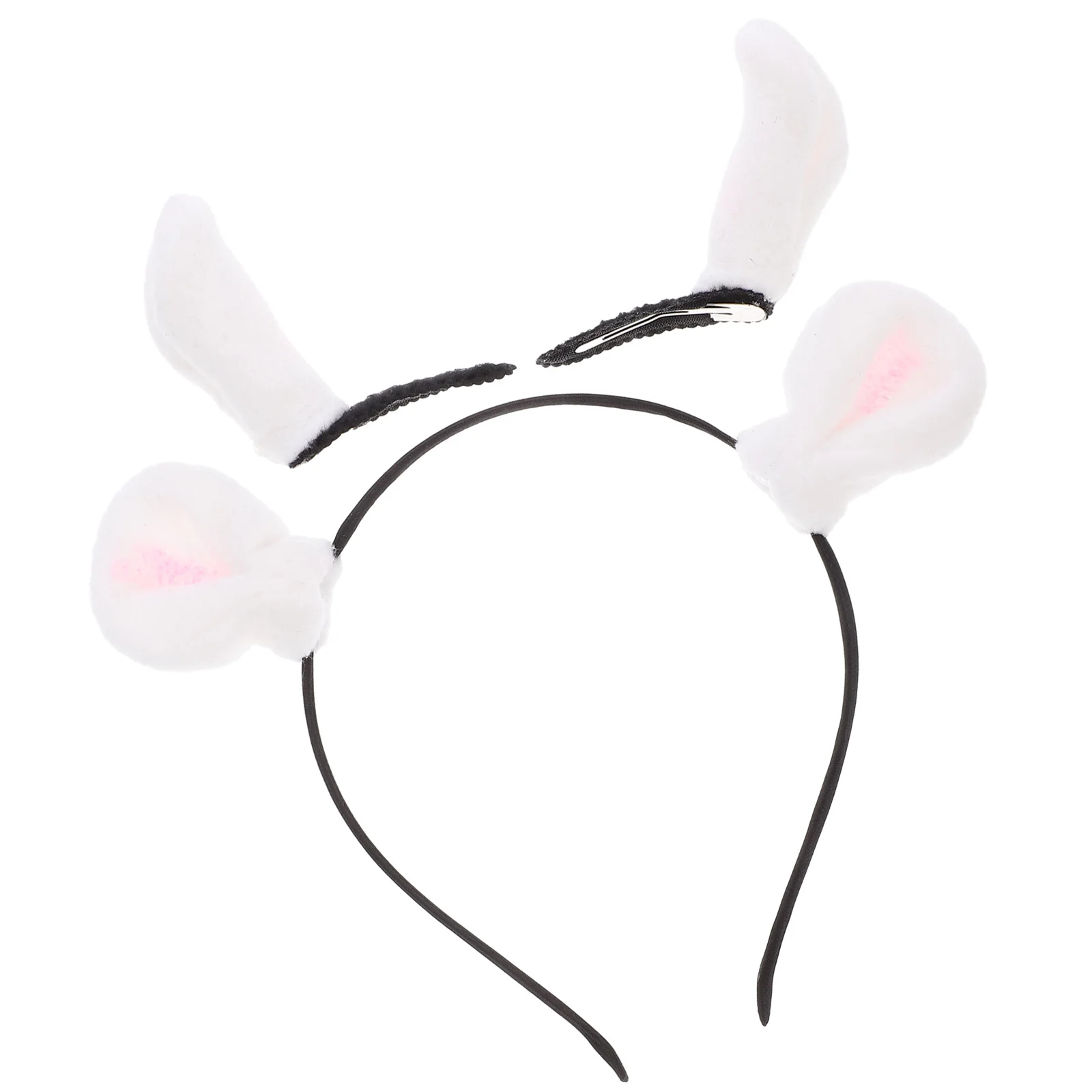 

1Set Rabbit Ear Hairband Bunny Ear Hair Clips Adorable Cute Hair Accessories Festival Party Headbands Women Girls