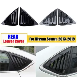 For Nissan Sentra Sedan 2013-2019 Rear Window Louver Shutter Cover Side Vent Trim Windshield Cover Stickers Car Accessories