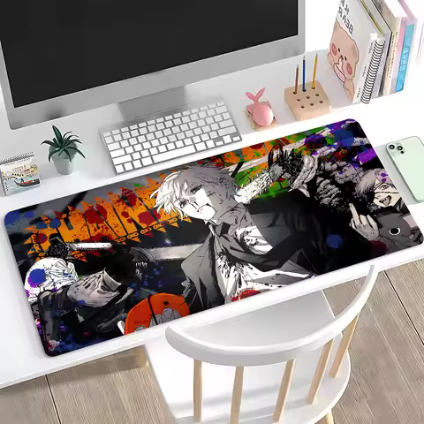 Anime C-Chainsaw M-Man Mouse Pad Gaming Esports Mousepad Laptop Computer Locking Edge Office Desk Mat Rubber Large Anti Slip Pad