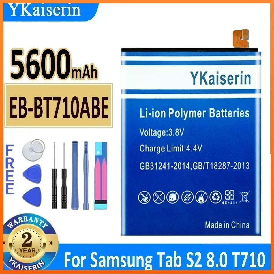 YKaiserin EB-BT710ABE Replacement Battery for Samsung GALAXY Tab S2 SM-T719 T710 SM-T715 SM-T713N 5600mAh Batteries + Free Tools