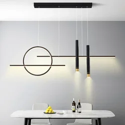 Nordic Minimalist Decor LED Pendant Lights  For Living Dining Room Kitchen Accesories Black Gold Home  Light Fixture