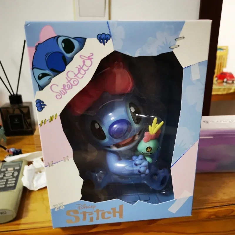 Disney Interstellaire Baby Lilo & Stitch Sweet "knuffel" Hit Thema Cartoon Pop Boog Knoop Actiefiguren Speelgoed Verjaardag Verrassingsgeschenken