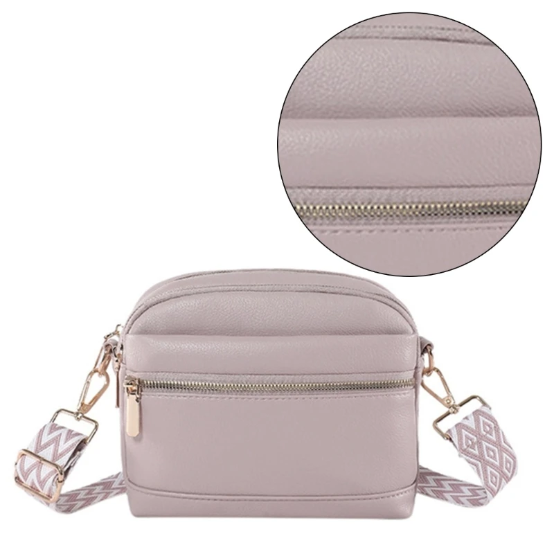 E74B 2024 Bag Grote Capaciteit Brede Band Schoudertassen Zachte Crossbody Tas voor Meisje Dames PU Tas