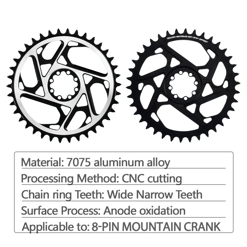 Direct Mount Chainring 8 Bolt 3mm Offset Narrow Wide Chainwheel 36/38T crown for SRAM ETAP FORCE RED MTB Transmission Chain ring