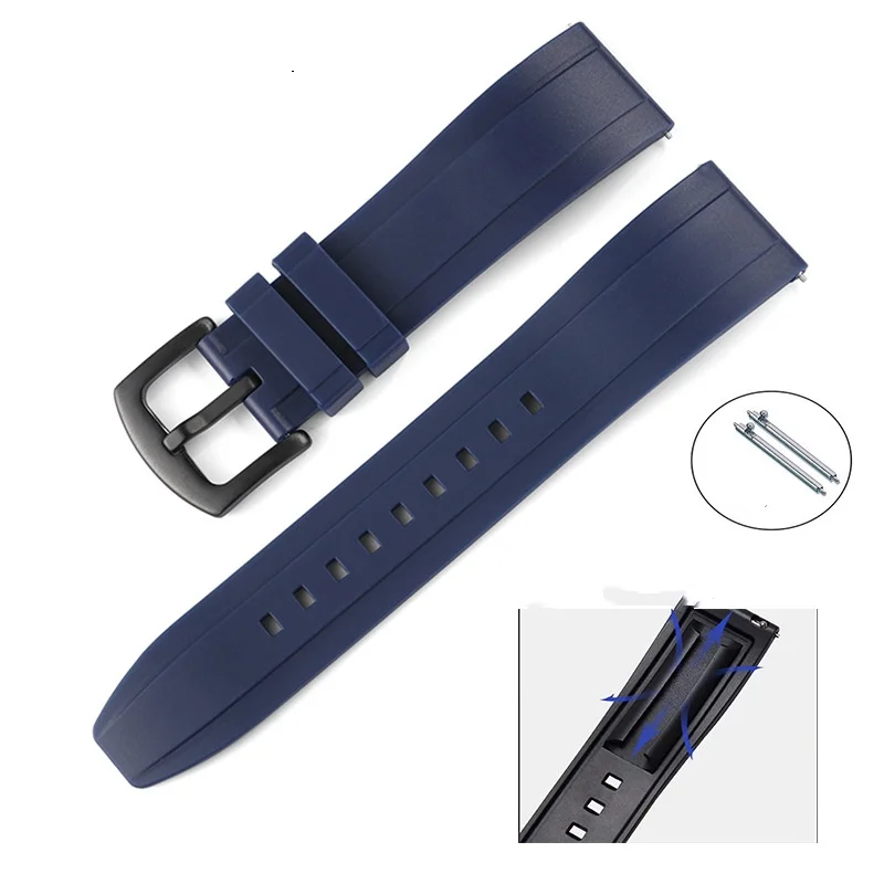 

20mm 22mm Quick Release Soft TPU Silicone Watch Strap Replacement for Universal Rubber Waterproof Watch Band Bracelet Accessory