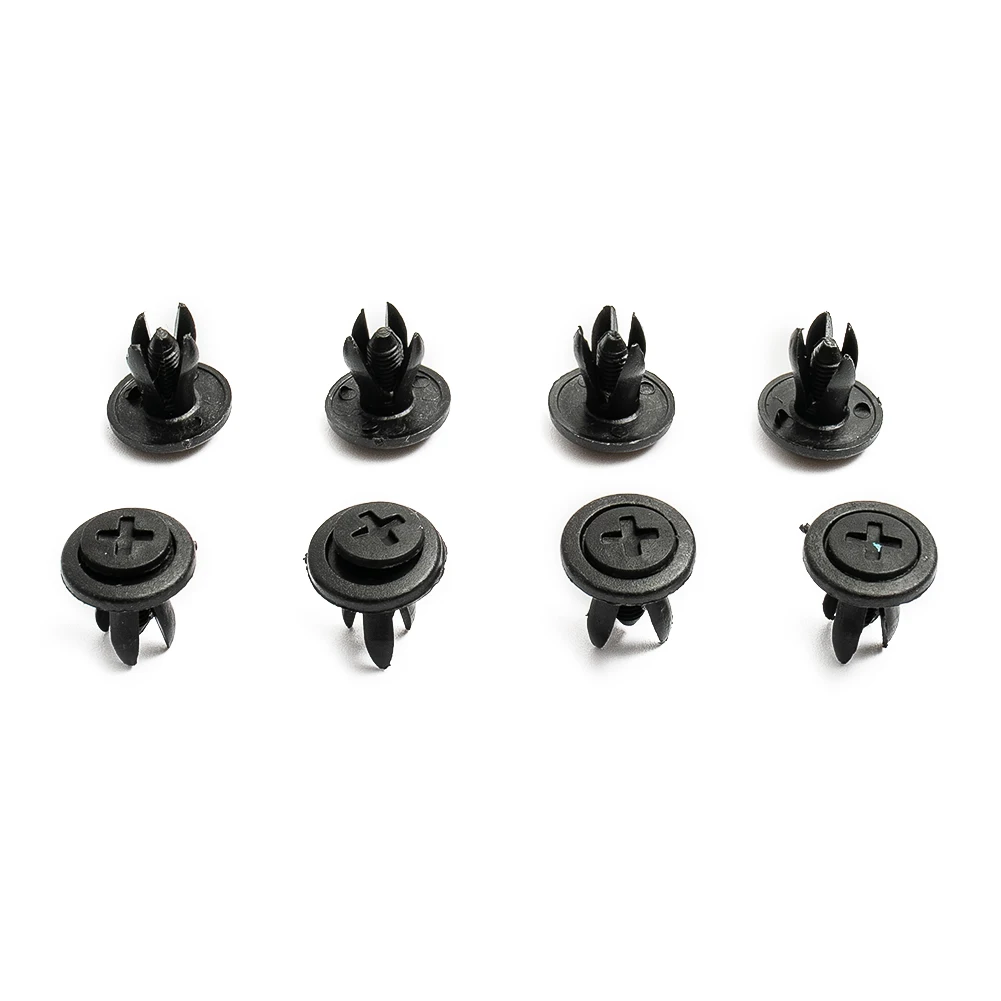 Car Body Fastening Solution Pack of 50 Plastic Rivet Clips Suitable for Mounting on Mudguards or Bumpers with a Hole Size of 6mm