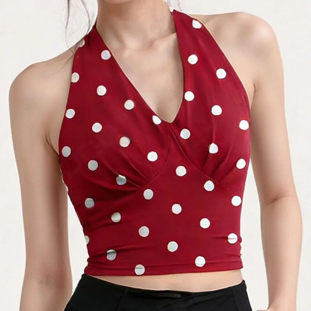 Y2K V-Neck Yoga Vest Backless Plaid Sports Bra Quick-Dry Fixed Pad Push-Up Tank Top Daily Street