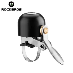 ROCKBROS Bicycle Bell Clear Sound Bike Bell MTB Folding Bike Ring Loud Alarm Copper Bicycle Solid Handlebar Bell Bike Accessory