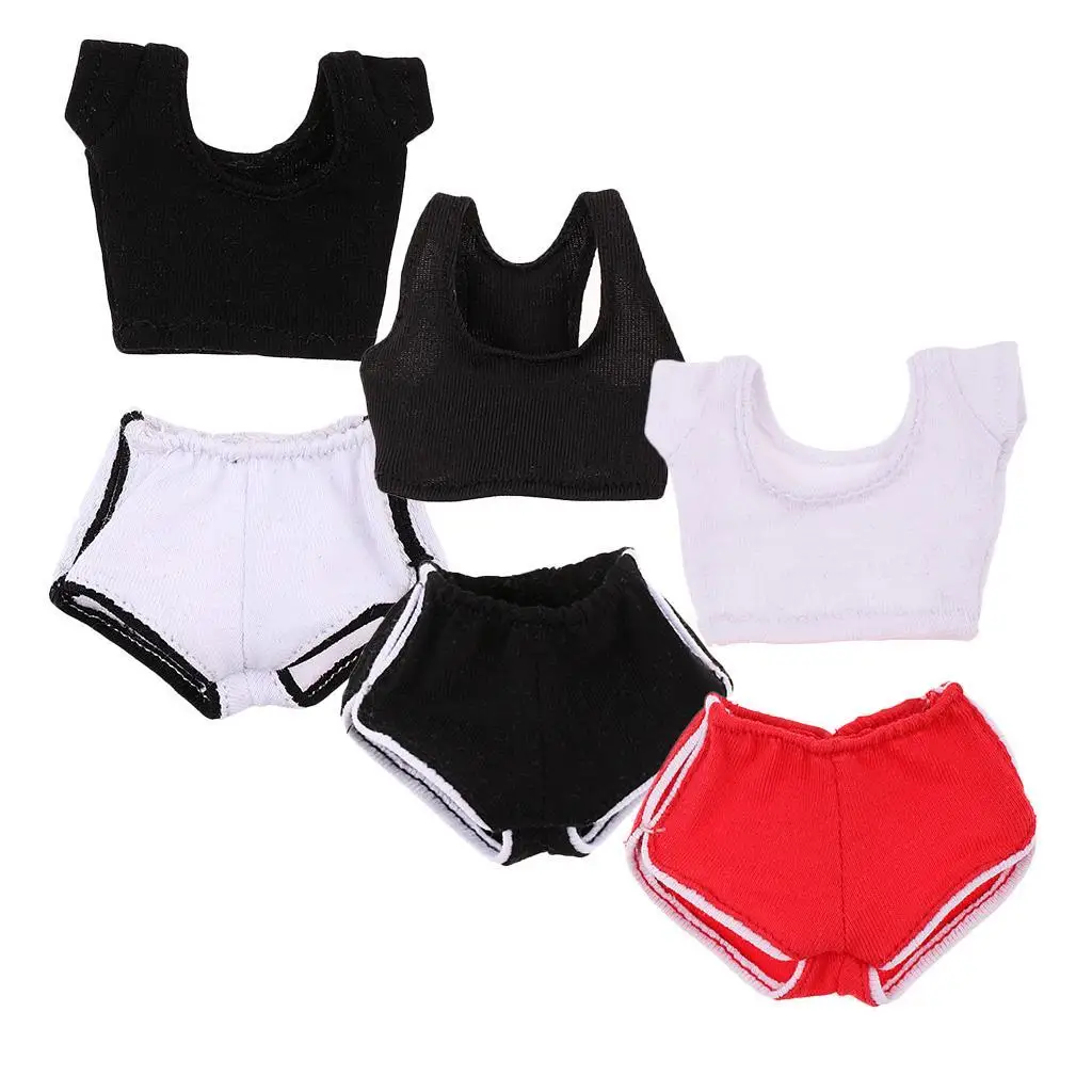 Traje deportivo de manga corta y pantalones 1/6 para figura de acción de 12 pulgadas Phicen