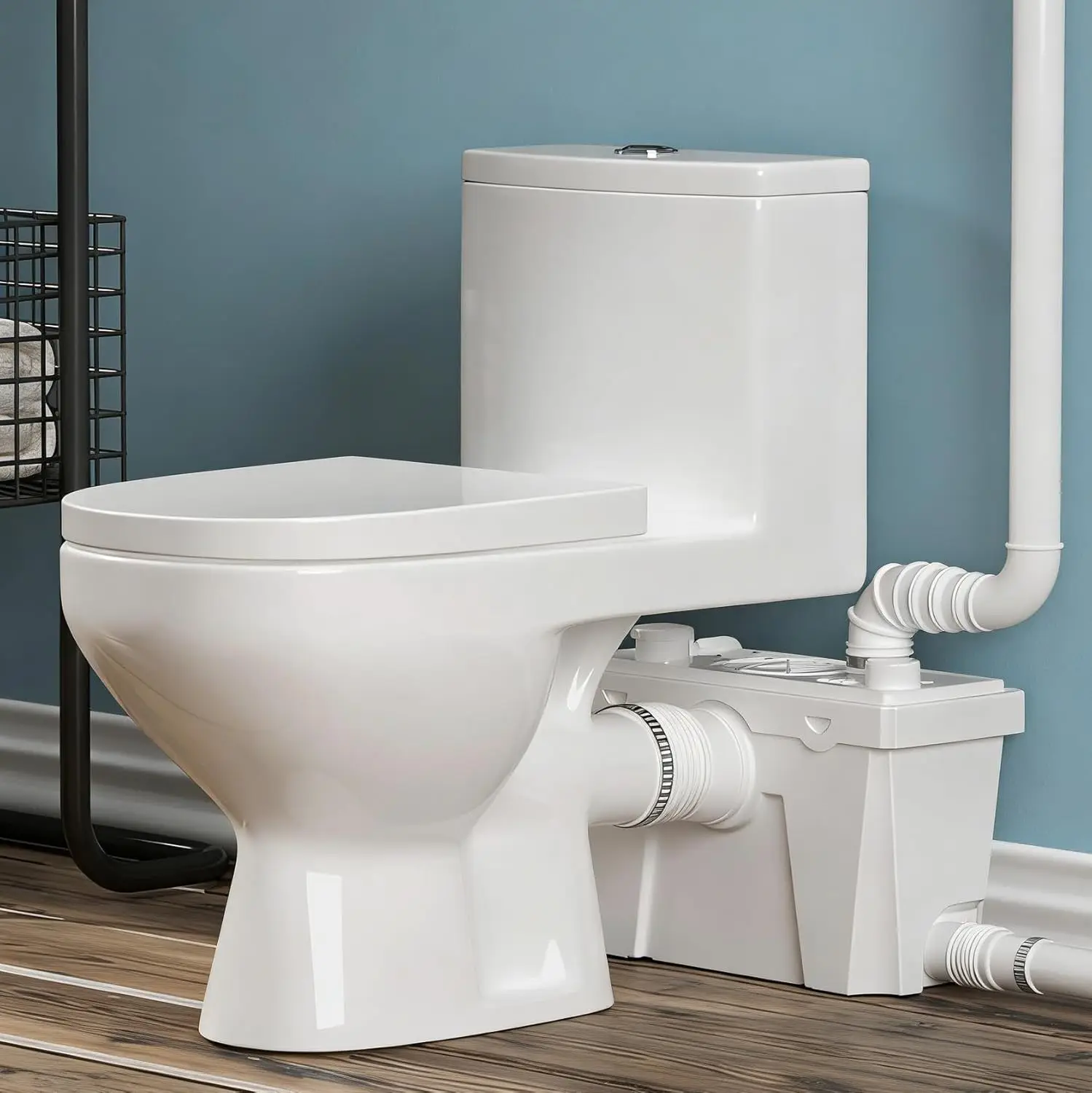 

Унитаз-макератор WZ5011-P с насосом 500 Вт, моноблочная система слива с круговым подключением для подвала, бесшумный и мощный, белый, на заказ