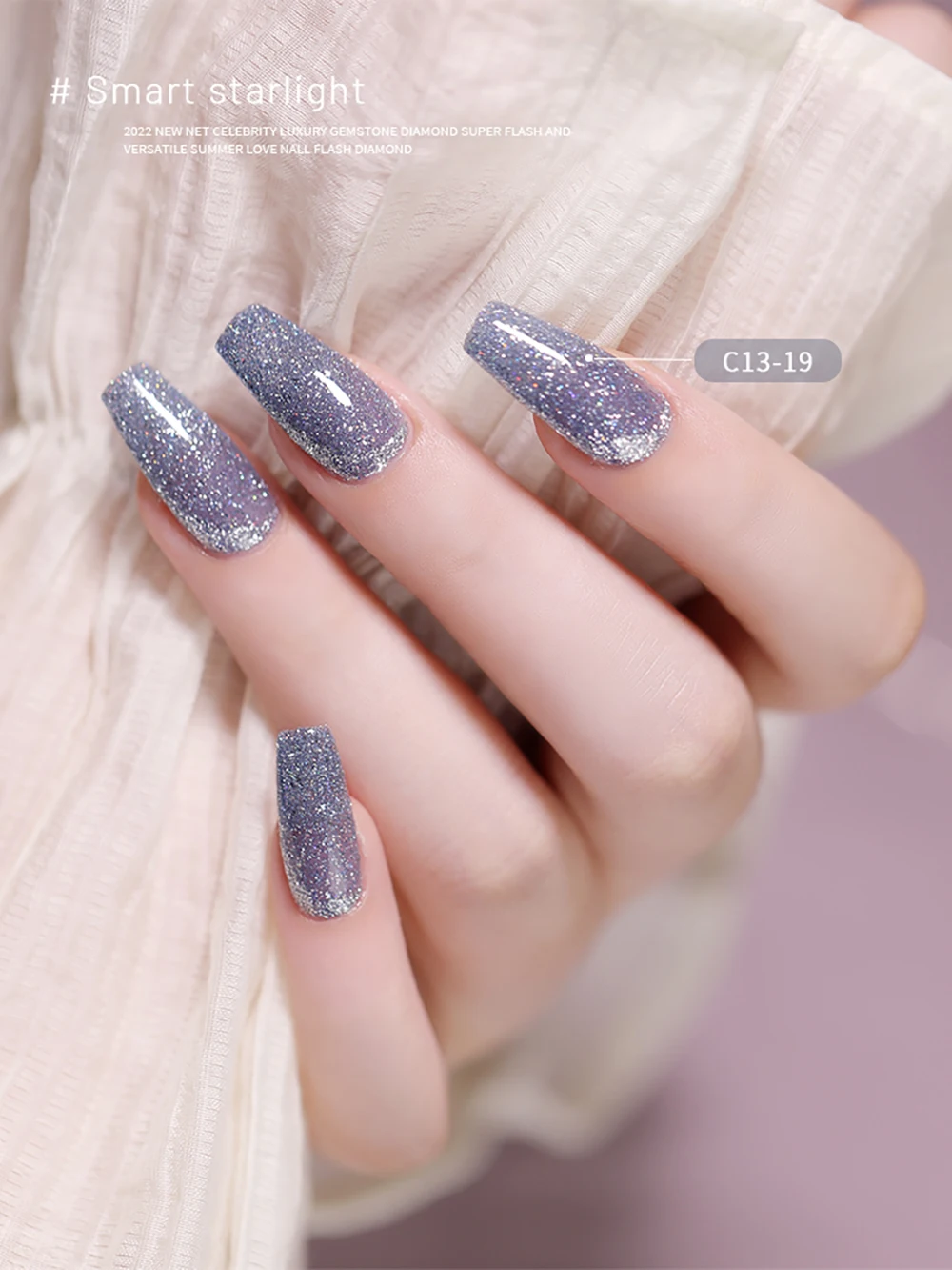 Vendeeni TPO HEMA FREE 24 Farben/Set Glitzer-Broken-Diamond-Gel-Nagellack Semi-Permanenter UV-Soak-Off-Gel-Lack mit Display – Detail 3