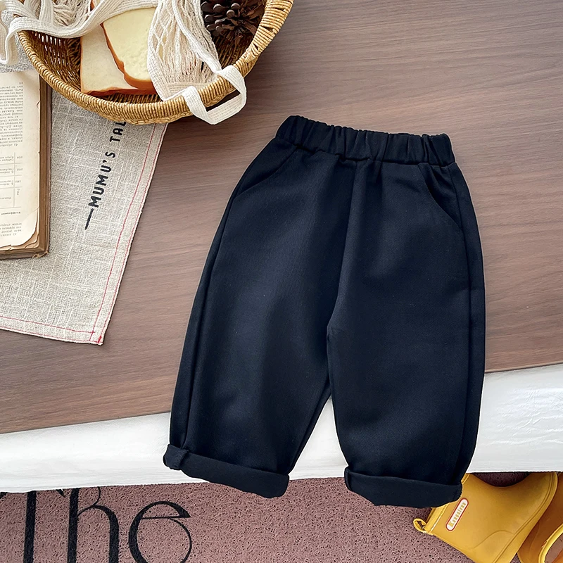 2-teiliges Set für Kleinkinder, Jungen, gestreiftes Hemd mit Krawatte und schwarze Hose, Kinder-Gentleman-Schul-Freizeit-Outfit, 1–5 Jahre – Detail 5