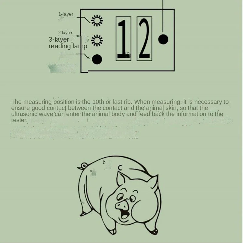Precision Pig Back Fat Detector Farm Animal Measurement Tool Essential Livestock Equipment for Agriculture