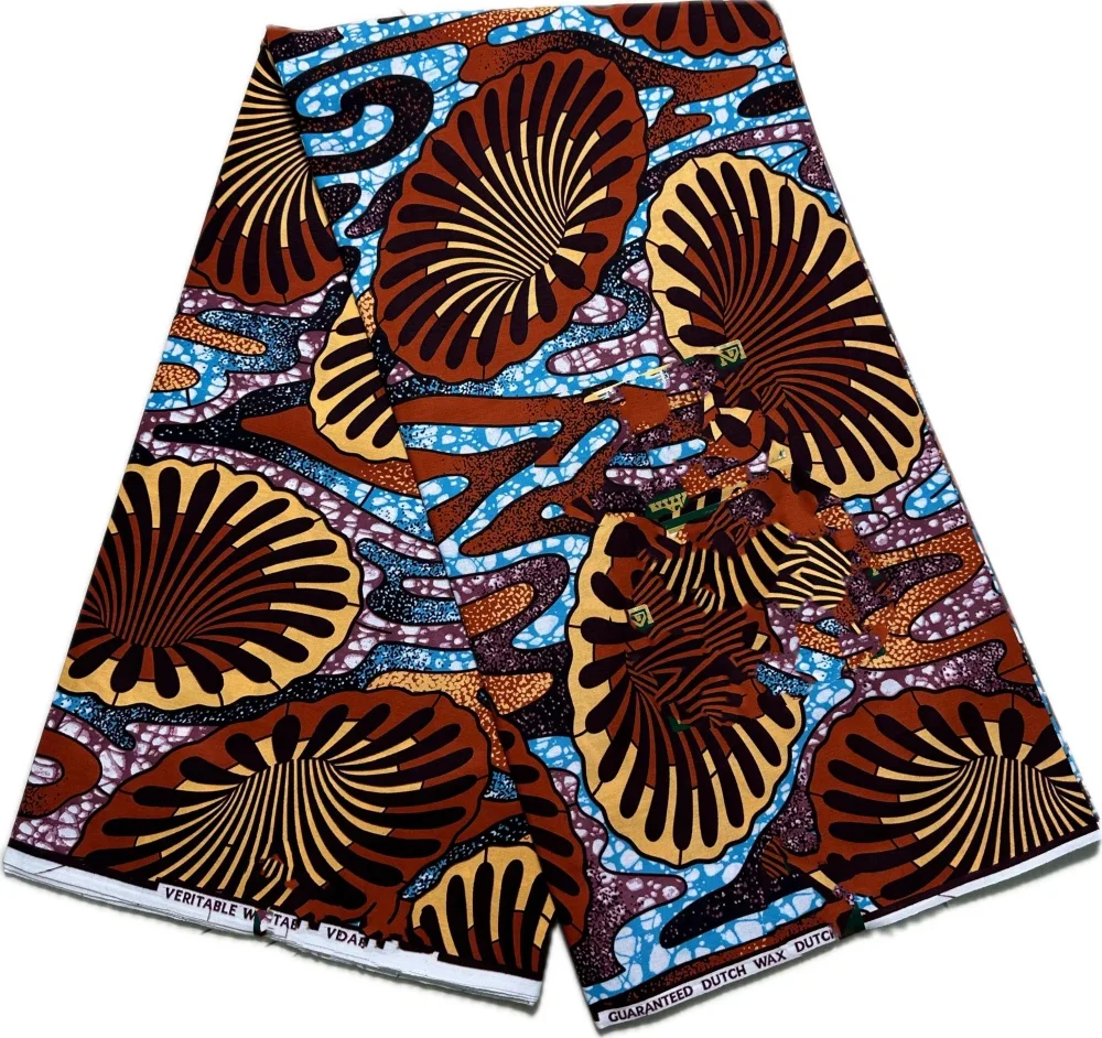 2024 African Grand Glam Glitter Holland  Wax Fabric s Soft  Ankara Tissu Sewing For Wedding Dress satin 100% Cotton B16-9