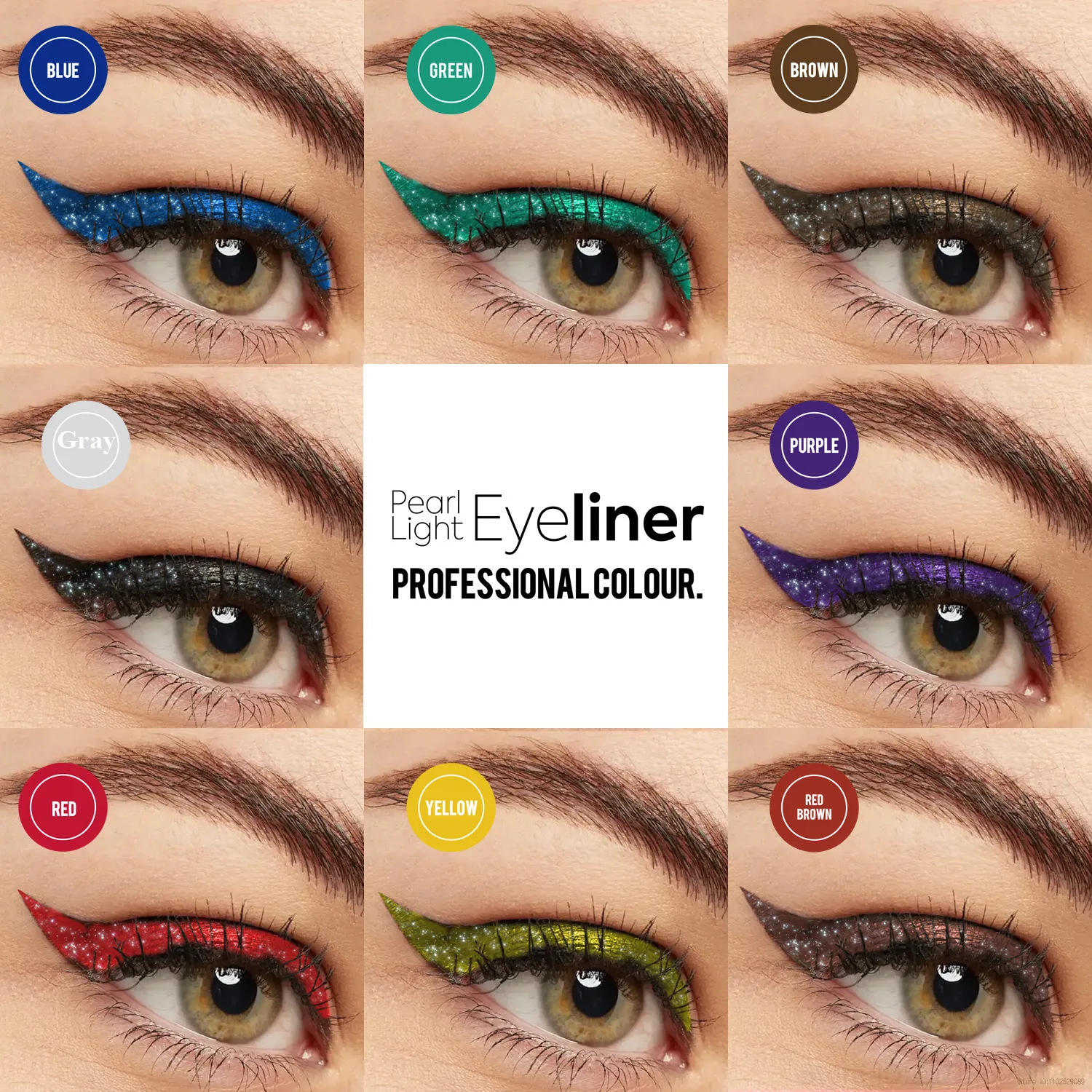 Delineador de ojos de perlas, maquillaje multicolor que sostiene el bolígrafo de gusano de seda deslizante fino, no se decolora sin mezclar cosméticos de maquillaje