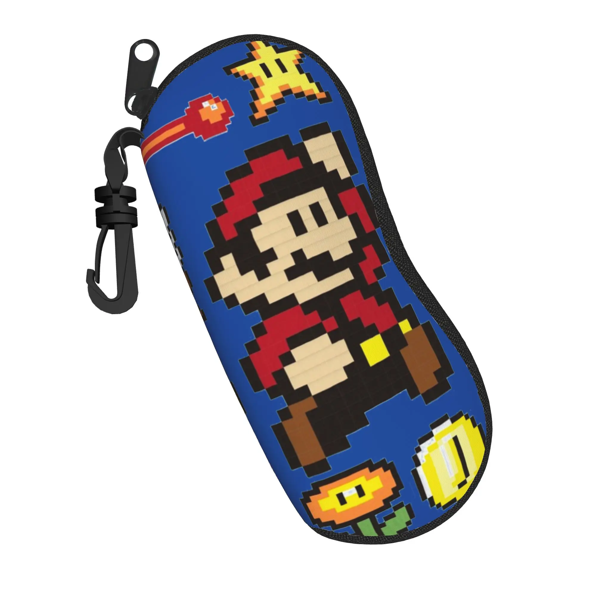 Estuche para gafas Yoshi 90s, unisex, práctico estuche con cremallera para gafas de sol Super Marios, caja para gafas