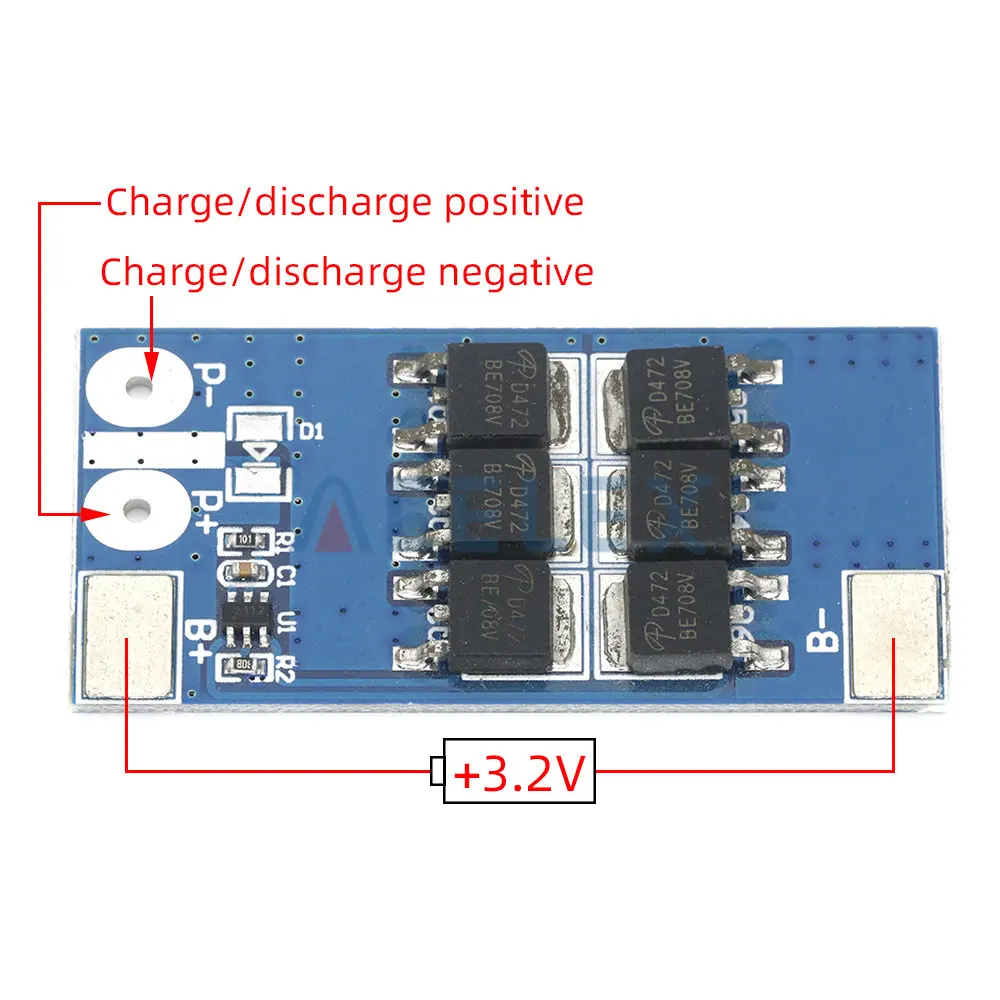 1S 3.2V 25A lifepo4 Lithium Iron Phosphate Battery Protection Board 1 Cell 3.6V anti-overcharge over-discharge protection module