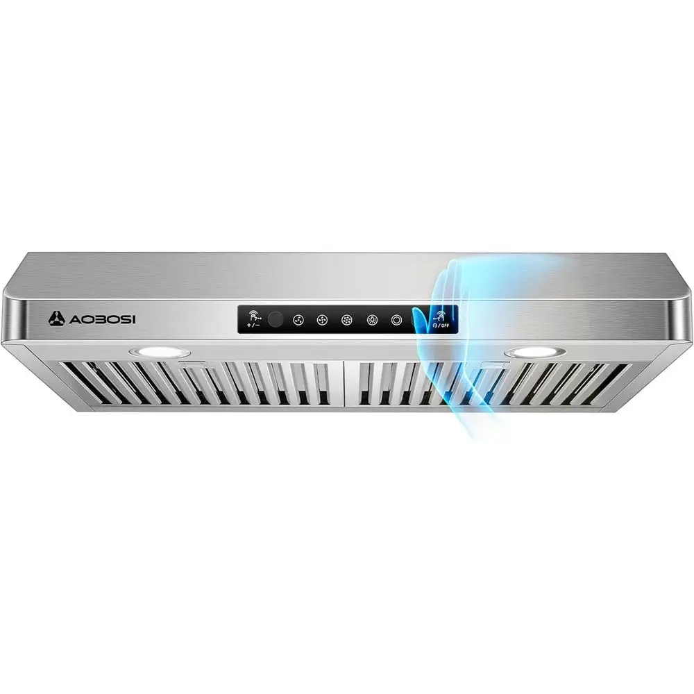 

Вытяжка 30 дюймов, встраиваемая под шкаф, 700 см, с управлением жестами/сенсорным управлением/улучшенным двигателем, низкий уровень шума, 3 скорости, со светодиодной подсветкой